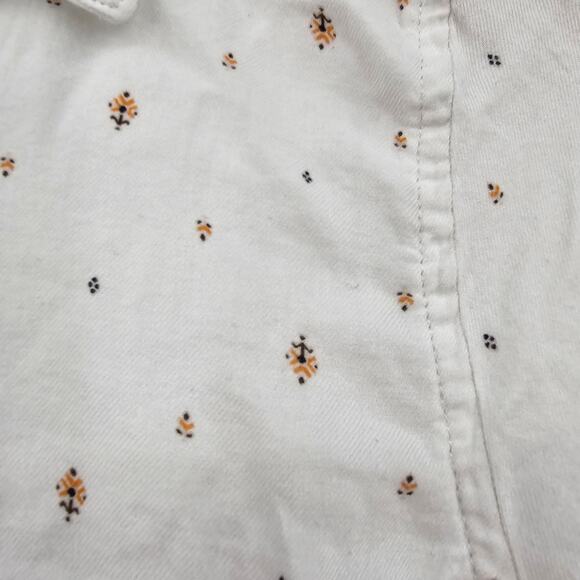 Maurices Women's Button Front Cropped Raw Hem Collared Shirt‎ White Size XS - Picture 7 of 9